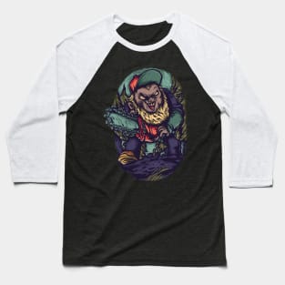 scary wood cutter illustration Baseball T-Shirt